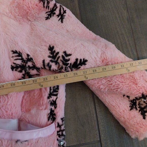 Vintage pink Snowflake Rabbit fur coat dyed - Picture 16 of 16